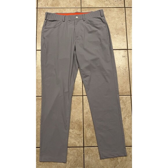 Redvanly Pants Mens L 34x31 Grey Kent Performance 5 Pocket Golf Stretch Casual - Picture 1 of 8